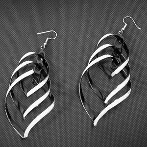 New black and silver toned earrings